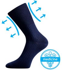 Unisex zdravotné ponožky - 3 páry Zdrav Boma tmavo modrá