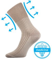 Unisex zdravotné ponožky - 3 páry Zdrav Boma béžová