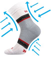 Unisex kompresné ponožky Fixan Voxx biela