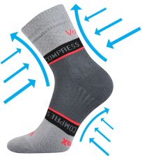 Unisex kompresné ponožky Fixan Voxx svetlo šedá