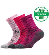 Detské ponožky s bambusom - 1-3 páry Bomberik Voxx mix A - holka