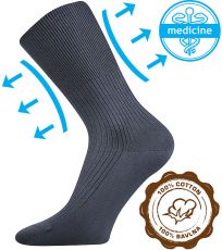 Unisex ponožky - 3 páry Zdravan Lonka tmavo šedá