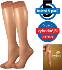 Silónové podkolienky - 5 párov NYLON 20 DEN Lady B opal