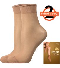 Silonové ponožky - 6x2 páry NYLON 20 DEN Lady B beige