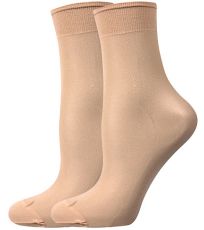 Silonové ponožky - 6x2 páry NYLON 20 DEN Lady B ťava