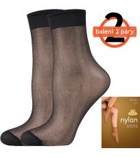 Silonové ponožky - 6x2 páry NYLON 20 DEN Lady B nero