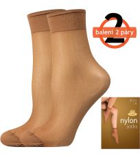 Silonové ponožky - 6x2 páry NYLON 20 DEN Lady B visone