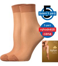 Silonové ponožky - 6 x 5 párov NYLON 20 DEN Lady B