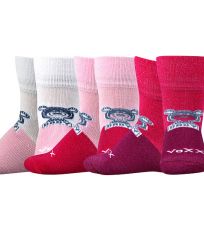 Dojčenské bambusové ponožky - 3 páry Sebík VoXX® mix A - holka