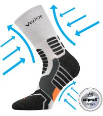 Unisex kompresné ponožky Ronin Voxx svetlo šedá