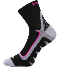 Unisex športové ponožky - 3 páry Kryptox Voxx čierna/magenta
