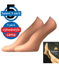 Silonové ponožky - 5 párov NYLON 20 DEN Lady B beige
