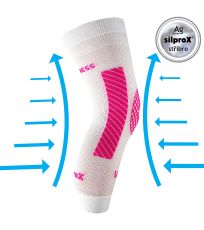 Unisex kompresný návlek na koleno - 1 ks Protect Voxx biela
