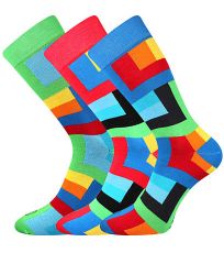 Pánske vzorované ponožky - 3 páry Wearel 013 Lonka