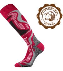 Unisex lyžiarske podkolienky Carving VoXX® magenta