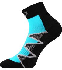 Unisex športové ponožky - 3 páry Monsa Voxx čierna/tyrkys