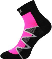 Unisex športové ponožky - 3 páry Monsa Voxx čierna/ružová