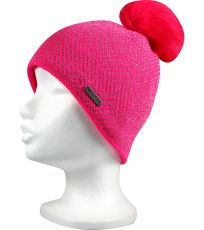 Dívčí pletené čepice Mokki VoXX® magenta/strieborná