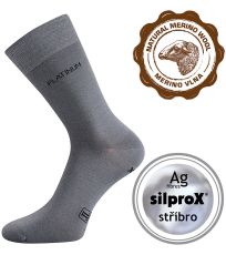 Unisex ponožky z merino vlny - 3 páry Dewool Lonka svetlo šedá