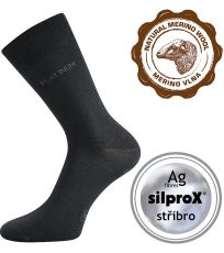 Unisex ponožky z merino vlny - 3 páry Dewool Lonka tmavo šedá