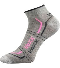 Unisex športové ponožky - 3 páry Rex 11 Voxx svetlo šedá/ružová