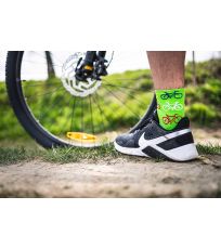 Unisex vzorované športové ponožky Ralf X Voxx bike/zelená