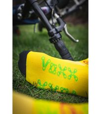 Unisex vzorované športové ponožky Ralf X Voxx bike/žltá