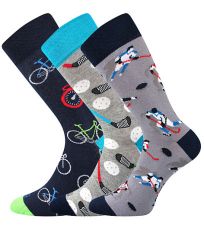 Unisex trendy ponožky - 3 páry Woodoo Mix Lonka