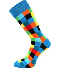 Pánske trendy ponožky - 3 páry Dikarus Lonka kocka / mix B