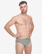 Pánske slipy so širším bokom 71139P GINA Šedá-tm. šedá