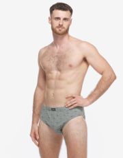 Pánske slipy so širším bokom 71139P GINA Šedá-tm. šedá