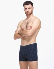 Pánske kratšie boxerky 73137P GINA sladkého drievka akvamarín