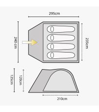 Dvojplášťový stan pre 4 osoby Juniper 4 Highlander 