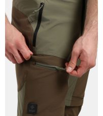 Pánske outdoorové odopínacie nohavice HOSIO-M KILPI Kaki