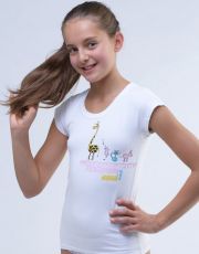 Dievčenské tričko 28003P GINA biela