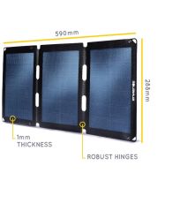 Prenosný solárny panel 18 W Fusion Flex YATE čierna