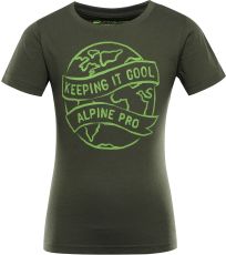 Detské tričko z organickej bavlny ECOMO 2 ALPINE PRO rifle green