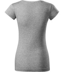 Dámske tričko FIT V-NECK Malfini tmavo šedý melír