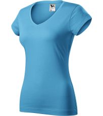 Dámske tričko FIT V-NECK Malfini tyrkysová