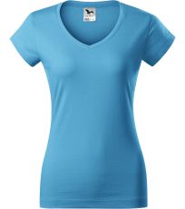 Dámske tričko FIT V-NECK Malfini tyrkysová