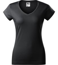 Dámske tričko FIT V-NECK Malfini eben šedá