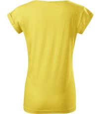 Dámske triko FUSION Malfini žltý melír