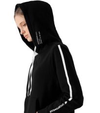 Dámska fleecová mikina H4Z21-BLD034 4F DEEP BLACK
