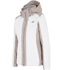 Dámska lyžiarska bunda H4Z17-KUDN005 4F WHITE