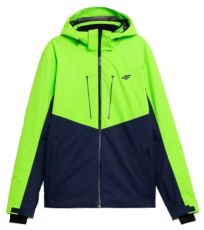 Pánska lyžiarska bunda H4Z21-KUMN011 4F CANARY GREEN NEON
