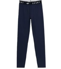 Dámske športové legíny H4L22-SPDF351 4F NAVY