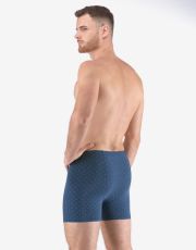 Pánske boxerky s dlhšou nohavičkou 74172P GINA tm. popol sv. šedá