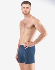 Pánske boxerky s dlhšou nohavičkou 74172P GINA tm. popol sv. šedá