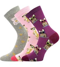 Detské trendy ponožky - 3 páry 057-21-43 16 Boma mix holka