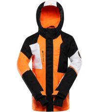 Detská lyžiarska bunda s PTX membránou DEARO ALPINE PRO neón pomaranč